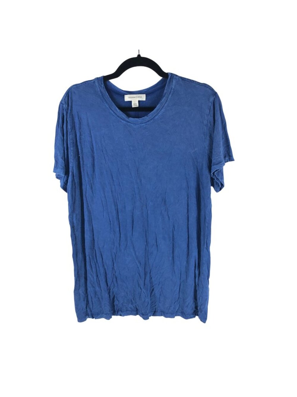 Treasure & Bond Mens T Shirt Short Sleeve Crew Neck Modal Soft Blue L